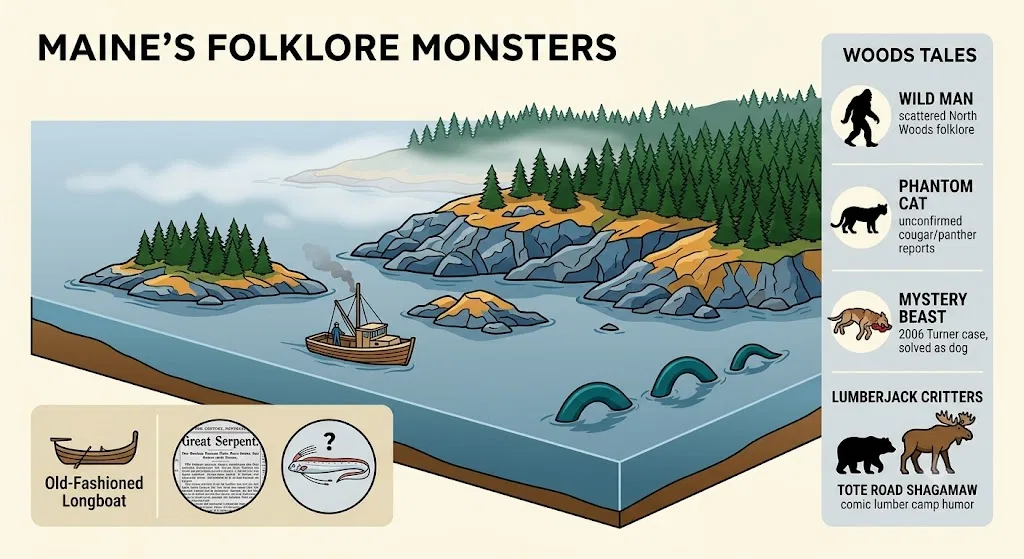 Overview image for What Monsters Haunt Maine's Wild Places?