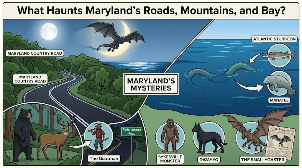 Overview image for What Haunts Maryland's Roads, Mountains and Bay?