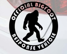 Listing image for BigFoot Car Sticker Big Foot Response Vehicle Bumper Decal BLACK Yeti Sasquatch