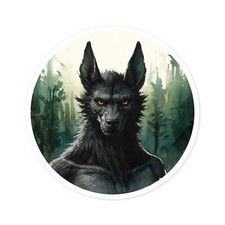 Listing image for Dogman Stickers, IndoorOutdoor, Cryptid Memorabilia