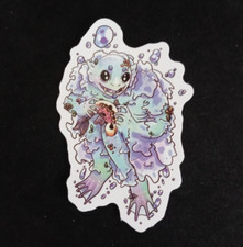Listing image for Lake Creature Colorful Cartoon Monster Sticker 2.75" x 1.75" (Y)