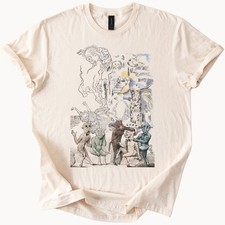 Listing image for Fantasy Demon Creature Art Shirt Surreal Mythical Beasts Graphic Tee