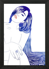 Listing image for Water Nymph 40 - A mythological sea Framed Wall Art Poster Canvas Print Picture