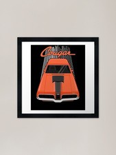 Listing image for Mercury Cougar 1970 - orange Framed Framed Wall Art Poster Canvas Print Picture
