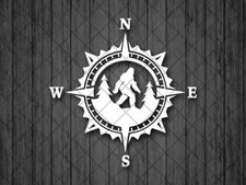 Listing image for BIGFOOT Compass Vinyl Decal Sticker, Compass Rose, Decals for off-road SUV