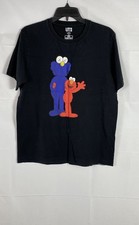 Listing image for Uniqlo UT Men's Black KAWS Sesame Street Elmo Cookie Monster T-Shirt Sz M