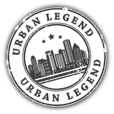 Listing image for Urban Legend Grunge Stamp Car Bumper Sticker Decal 5" x 5"