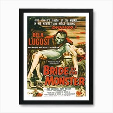 Listing image for Bride Of The Monster Bela Lugosi Mo Framed Wall Art Poster Canvas Print Picture