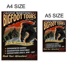 Listing image for Funny Metal Aluminium Sign BIGFOOT TOURS Plaque For Workshop, Garage , Den