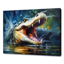Listing image for Alligator Canvas Print Painting Picture Wall Hanging Art Home Decor Handmade