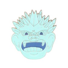 Listing image for Ice Oni Ice Monster Enamel Lapel Pin Blue Demon Face Japan Folklore Style