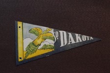 Listing image for FELT PENNANT SOUTH DAKOTA VINTAGE 1950s TRAVEL SIGN SOUVENIR PRAIRIE CHICKEN FLY