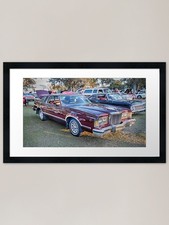 Listing image for 1979 Maroon Mercury Cougar XR7 X107 Framed Wall Art Poster Canvas Print Picture