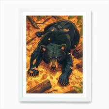 Listing image for Black Bear 1 Art Print Framed Wall Art Poster Canvas Print Picture