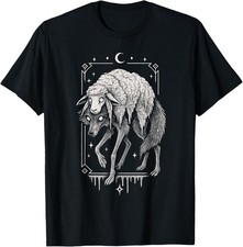 Listing image for Wolf Sheep Horror Creepy Folklore Scary Goth Alt Aesthetic unisex T-Shirt