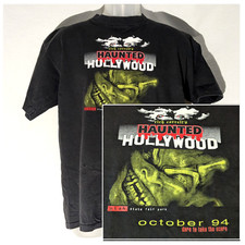 Listing image for Vintage 90s Haunted Hollywood Shirt, Sz L, Halloween 1994, Rare Rich Correll Art