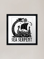 Listing image for Sea Serpent Framed Art Print Framed Wall Art Poster Canvas Print Picture