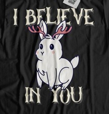Listing image for I Believe In You! Unisex Funny Jackalope T-Shirt American Folklore Jackrabbit