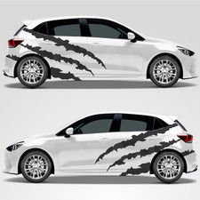 Listing image for Large Claw Mark Car Side Decals 2 Pack | Monster Scratch Vinyl Sticker Graphic
