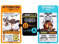 Listing image for THUNDERBIRD 6 - GOLDFINGER / THUNDERBALL UK quad poster print 30x40" Double Bill