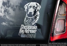 Listing image for Chesapeake Bay Retriever - Car Window Sticker - Chessie CBR Dog Retreiver Gundog