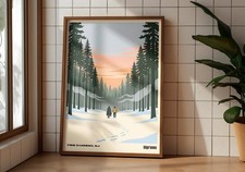 Listing image for The Sopranos Pine Barrens Wall Art Print, TV Series Snow Scene Poster