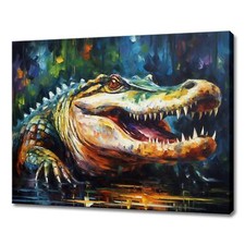 Listing image for Alligator Canvas Print Painting Picture Wall Hanging Art Home Decor Handmade