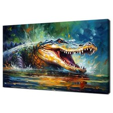 Listing image for Alligator Colourful Painting Style Modern Design Canvas Print Picture Wall Art