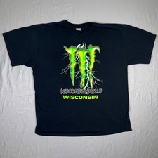 Listing image for Gildan T-Shirt Mens XL Black Wisconsin Dells Monster Energy Style Tee