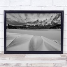 Listing image for Pyramid Lake In Winter snow mountain Wall Art Print