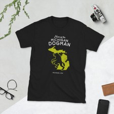 Listing image for Home of the Michigan Dogman Cryptid Unisex Cryptozoology Fortean T-Shirt